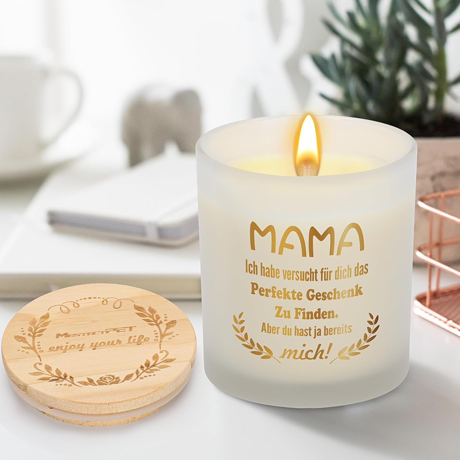 Thumbnail 6 de Geschenkset Lavendel-Duftkerzen im Glas für Mama – 50+ Stunden Brenndauer, 100% natürliches Wachs