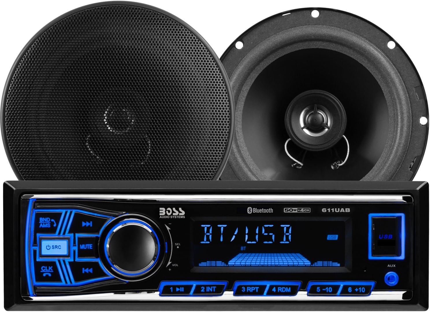 Thumbnail 6 de BOSS Audio Systems 611UAB Single-DIN Car Stereo with Bluetooth, USB, AUX, and AM/FM Radio