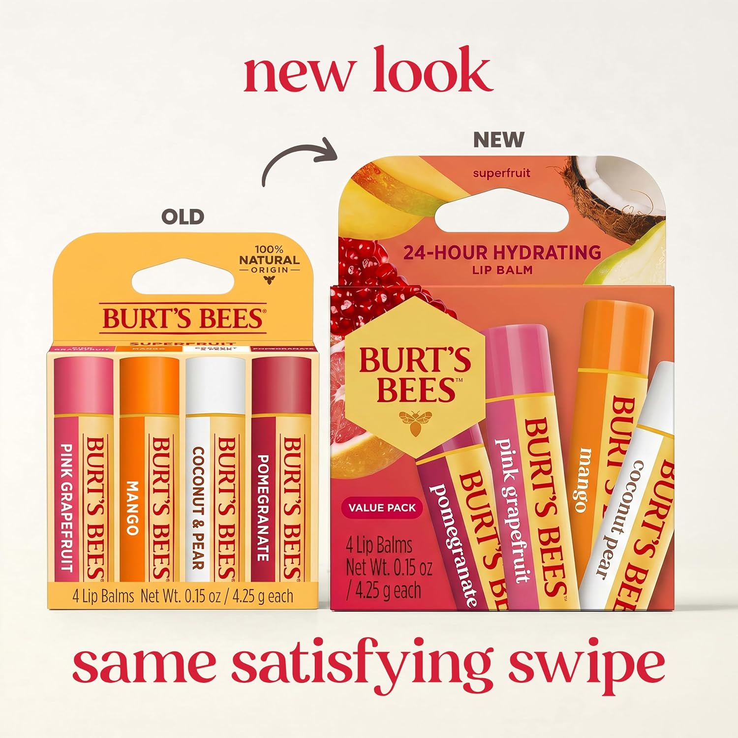 Detalle 2 de Burt's Bees Lip Balm 4-Pack 0.15 oz