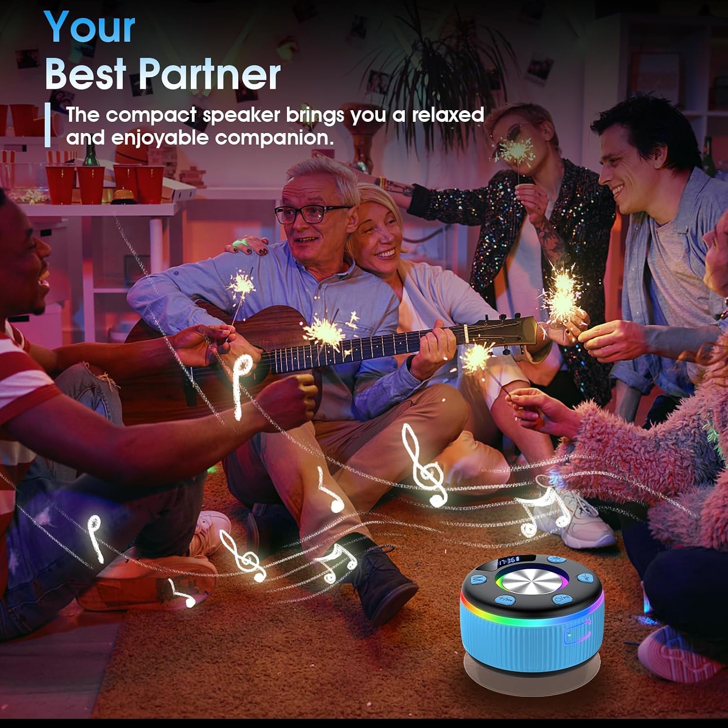 Detalle de dotn Bluetooth Shower Speaker with IPX7 Rating
