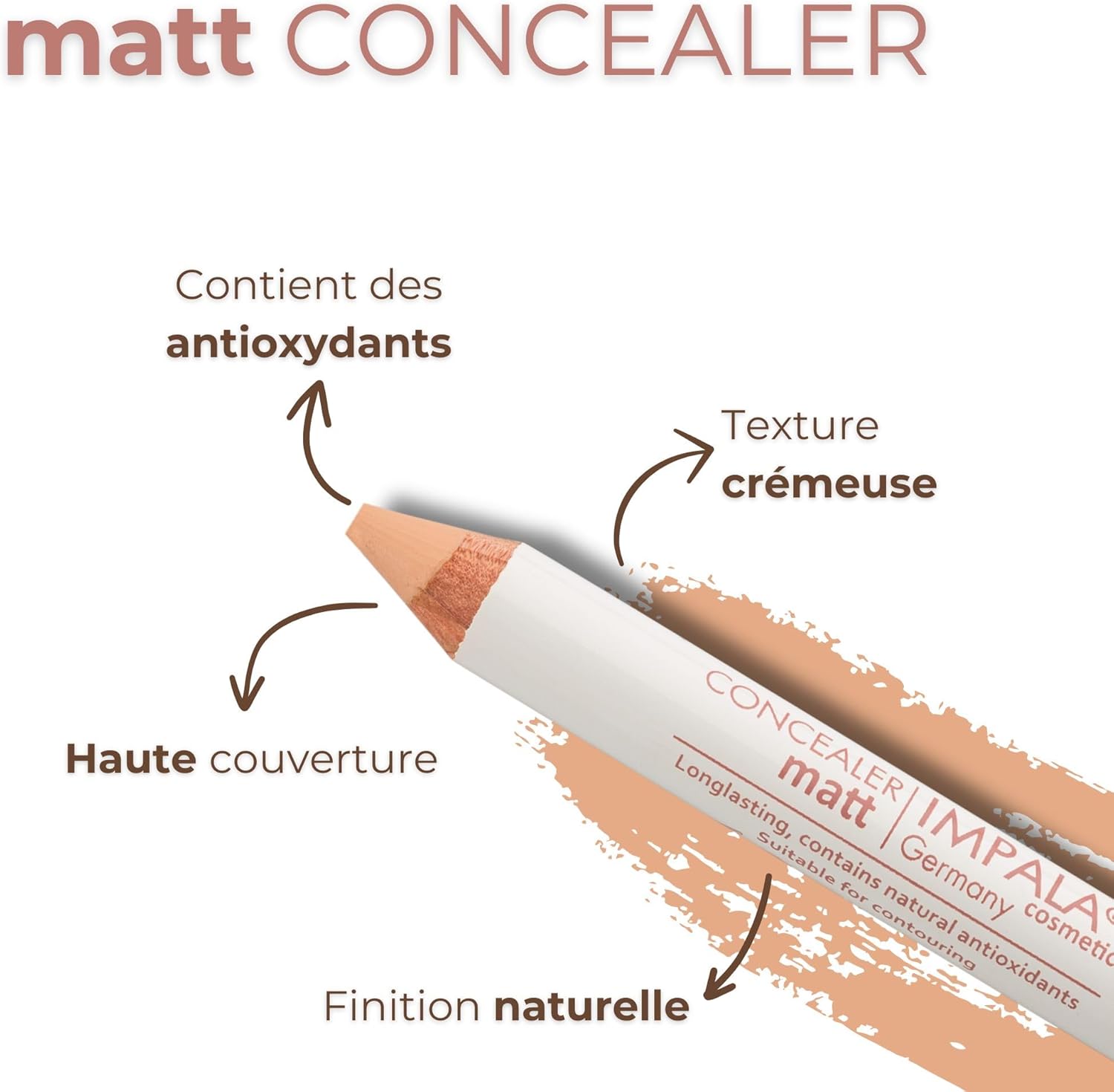 Detalle de Impala Crayon Correcteur | Couleur 14 Ambre Clair – Correcteur de Cernes longue durée