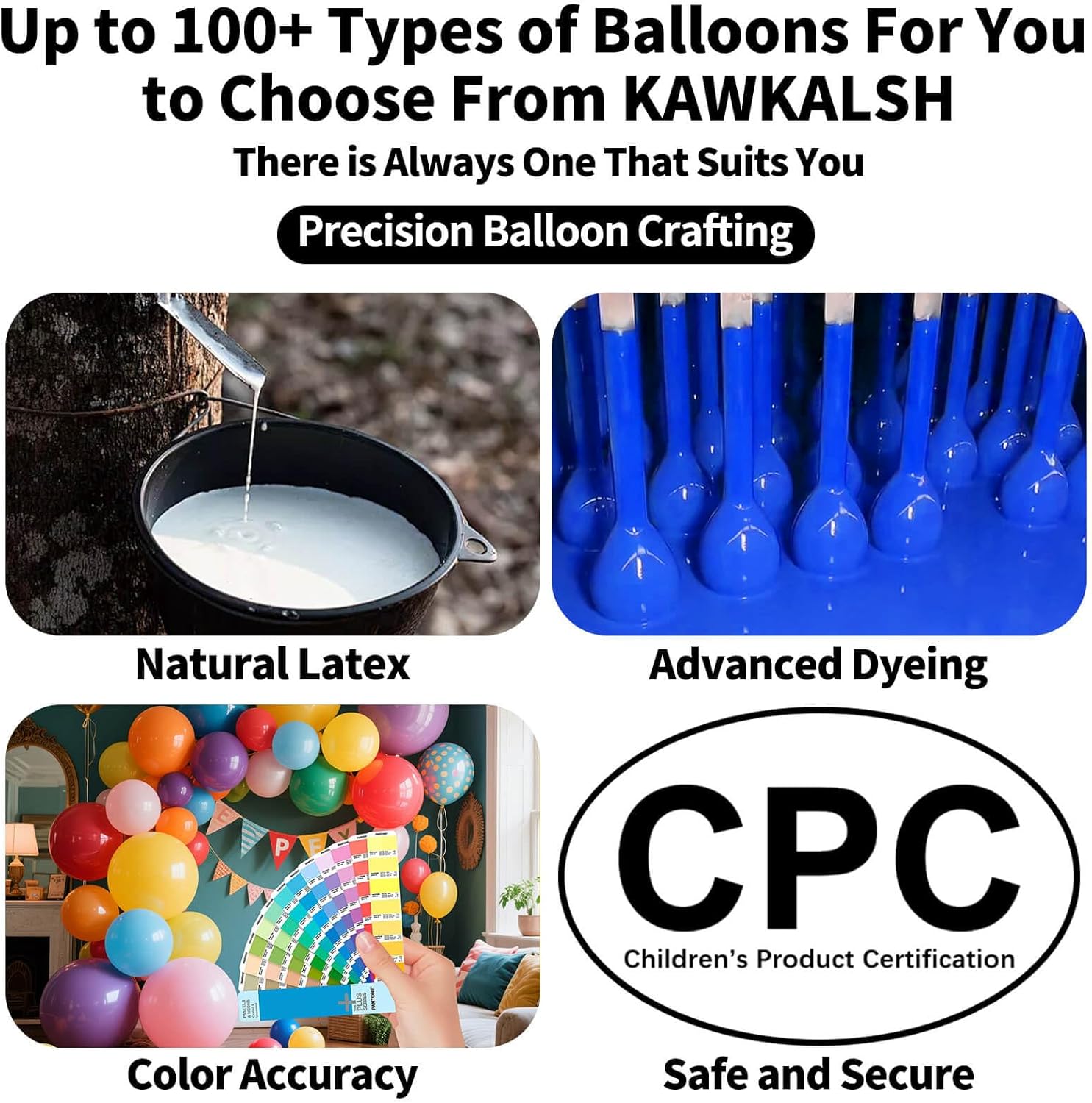 Thumbnail 2 de KAWKALSH Dark Green 12 Inch Balloons 🎈