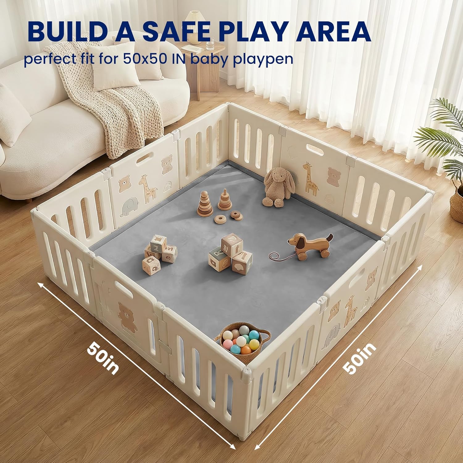 Thumbnail 5 de Huloo Sleep Ultra Soft Baby Play Mat 1.3" 🎲