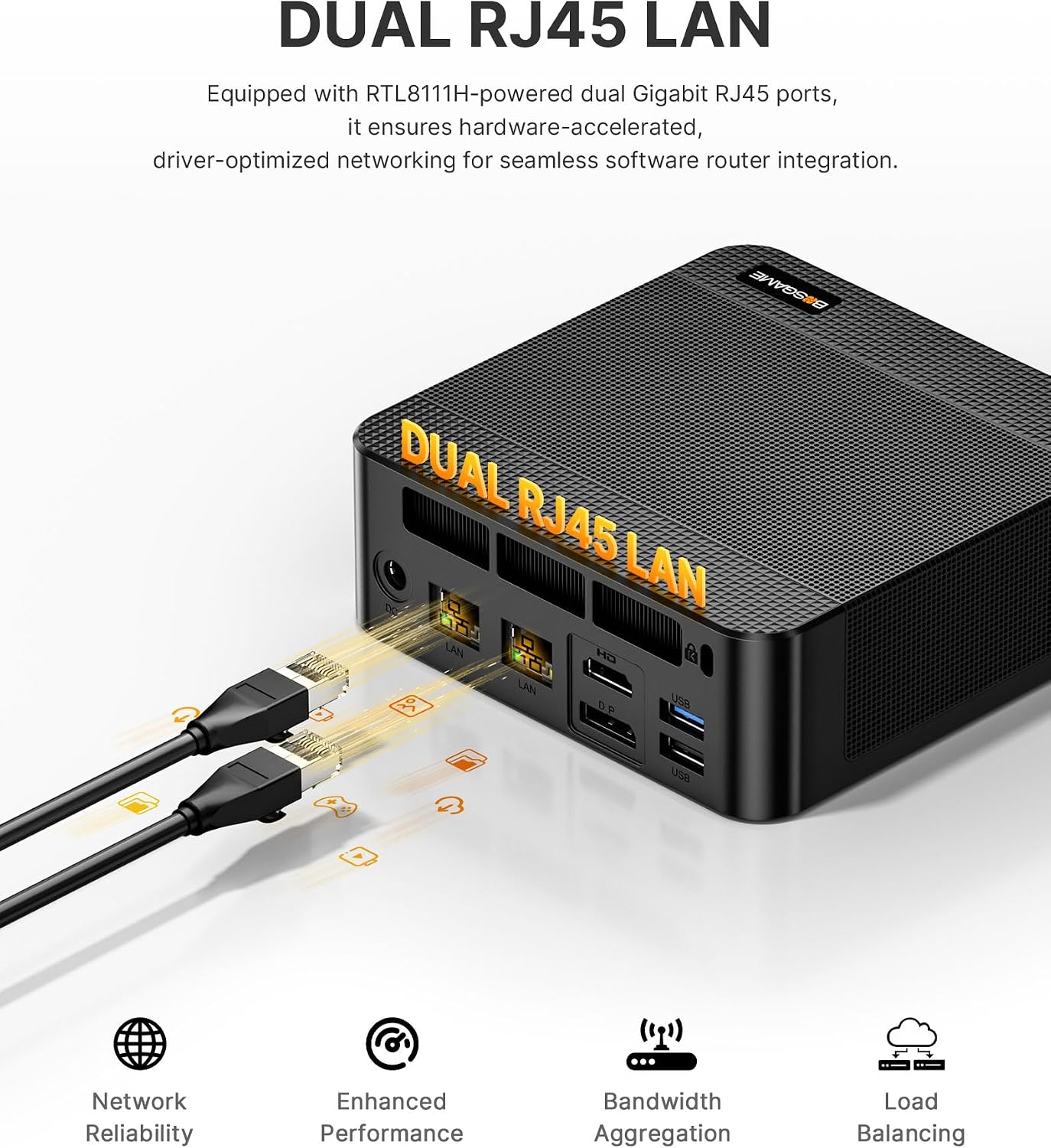 Detalle de BOSGAME P6 Ryzen 9 Mini PC: Compact Power for Home, Office, and Light Gaming