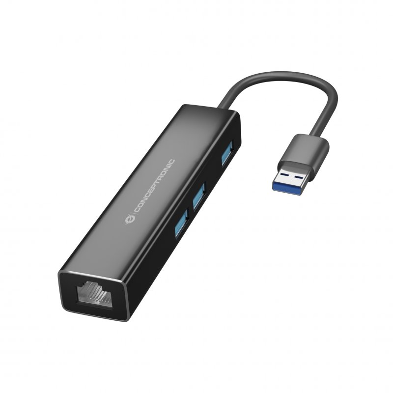 Thumbnail 3 de Conceptronic DONN07BA Hub USB 3.0 con Gigabit y USB-C