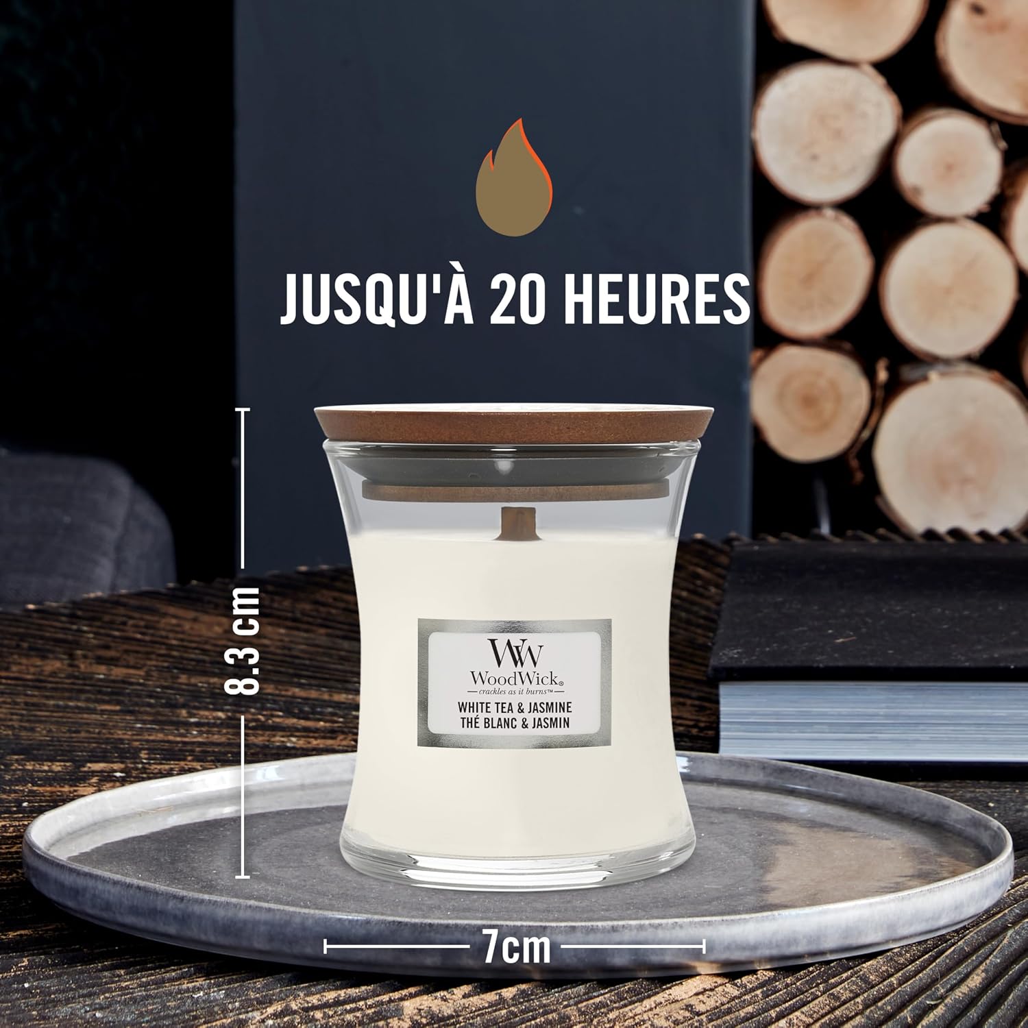 Detalle de Woodwick Jarre parfumĂ©e 20 heures đŻ