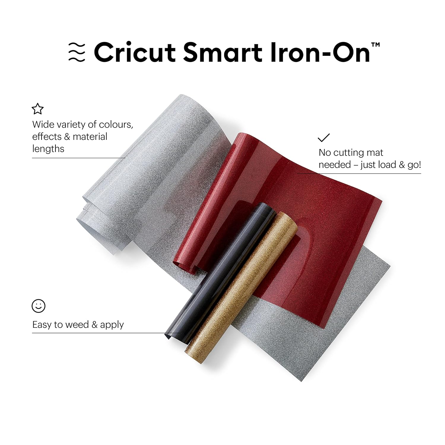 Thumbnail 1 de Cricut Smart Iron-On Glitter Gold 33cm