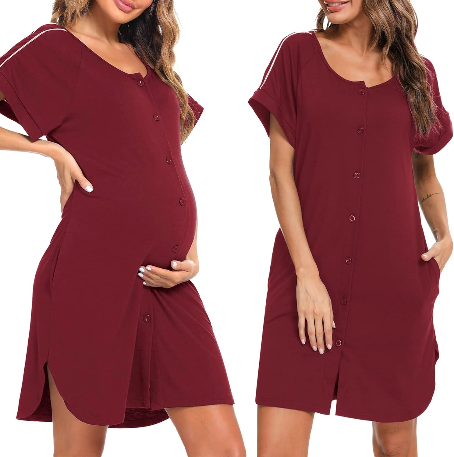 Thumbnail 6 de iClosam Chemise de nuit maternité coton S-XXL