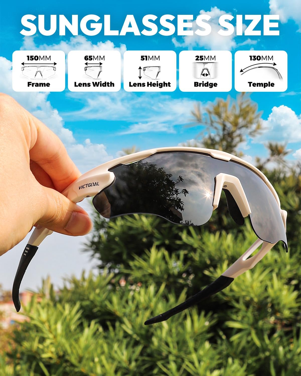 Thumbnail 5 de Victgoal Fahrradbrille – polarisiert, UV400, ultraleichtes TR90 Rahmendesign für Radfahren, Laufen und Outdoor-Aktivitäten