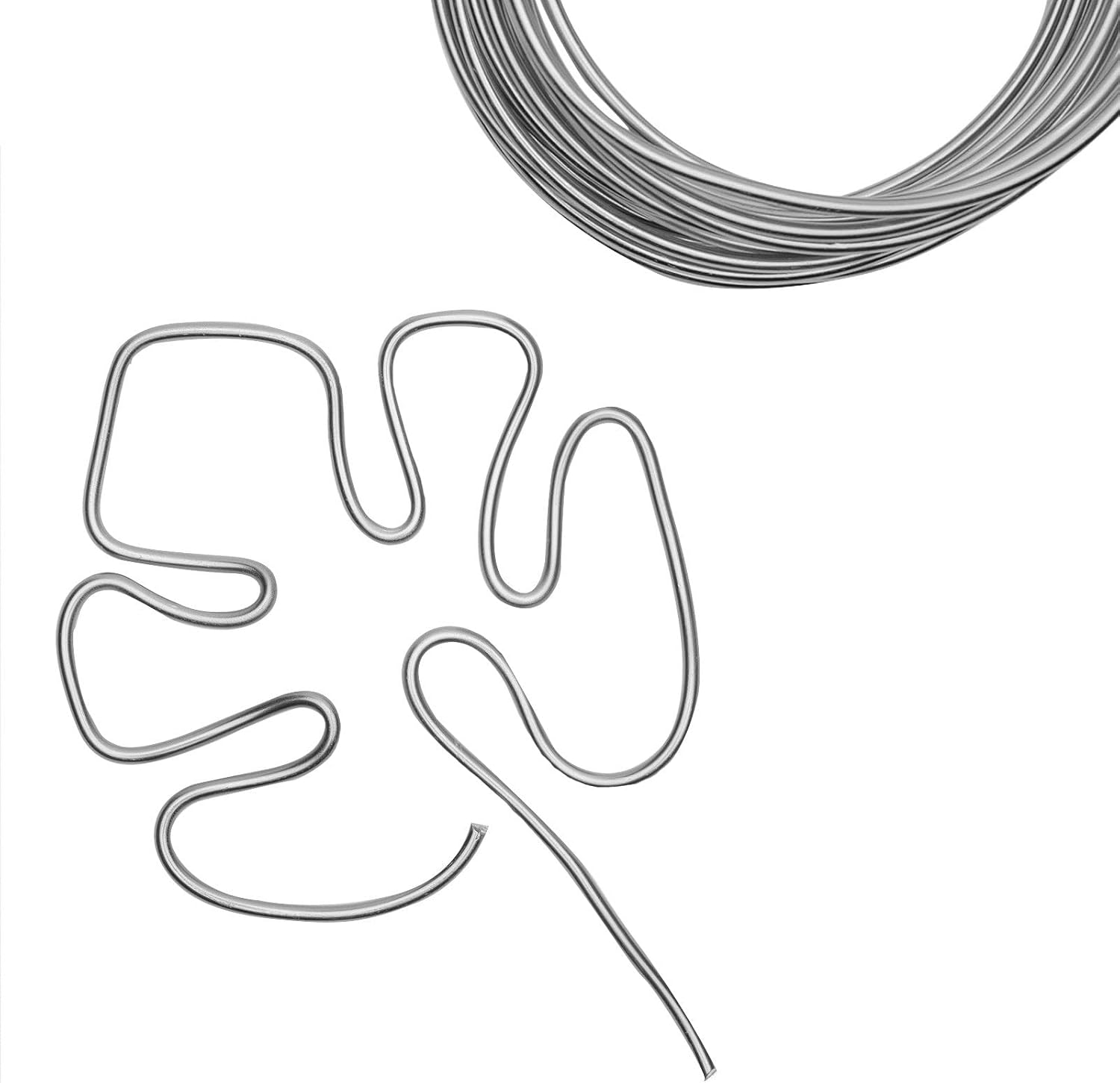 Detalle de Vaessen Creative Fil Aluminium 10 m × 4 mm – Fil Métallique Silver (Argenté)