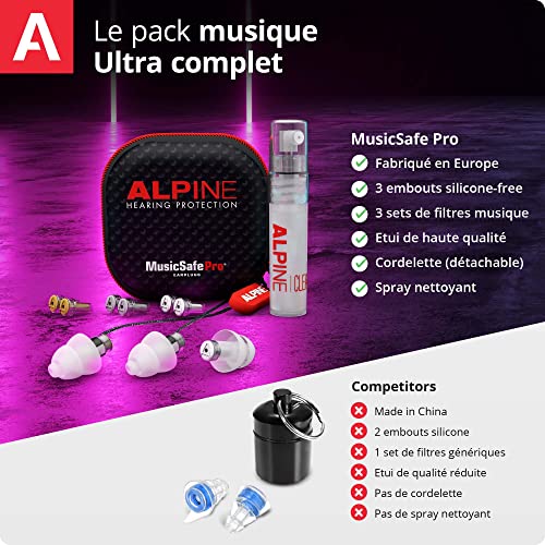 Thumbnail 4 de Alpine MusicSafe Pro: Bouchons d'oreilles pour musiciens avec 3 filtres interchangeables