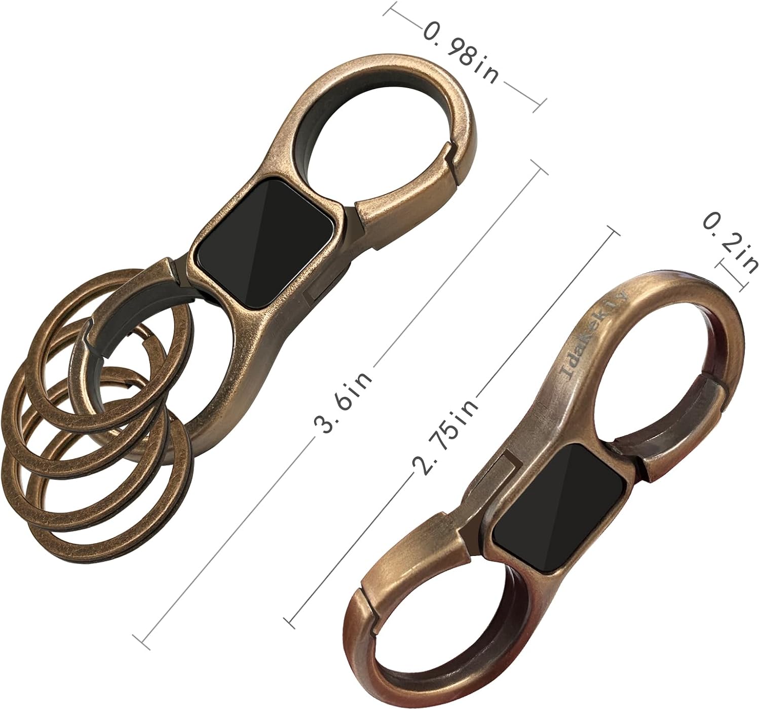 Detalle de Idakekiy Key Chain Quick Release 4-ring 🔑