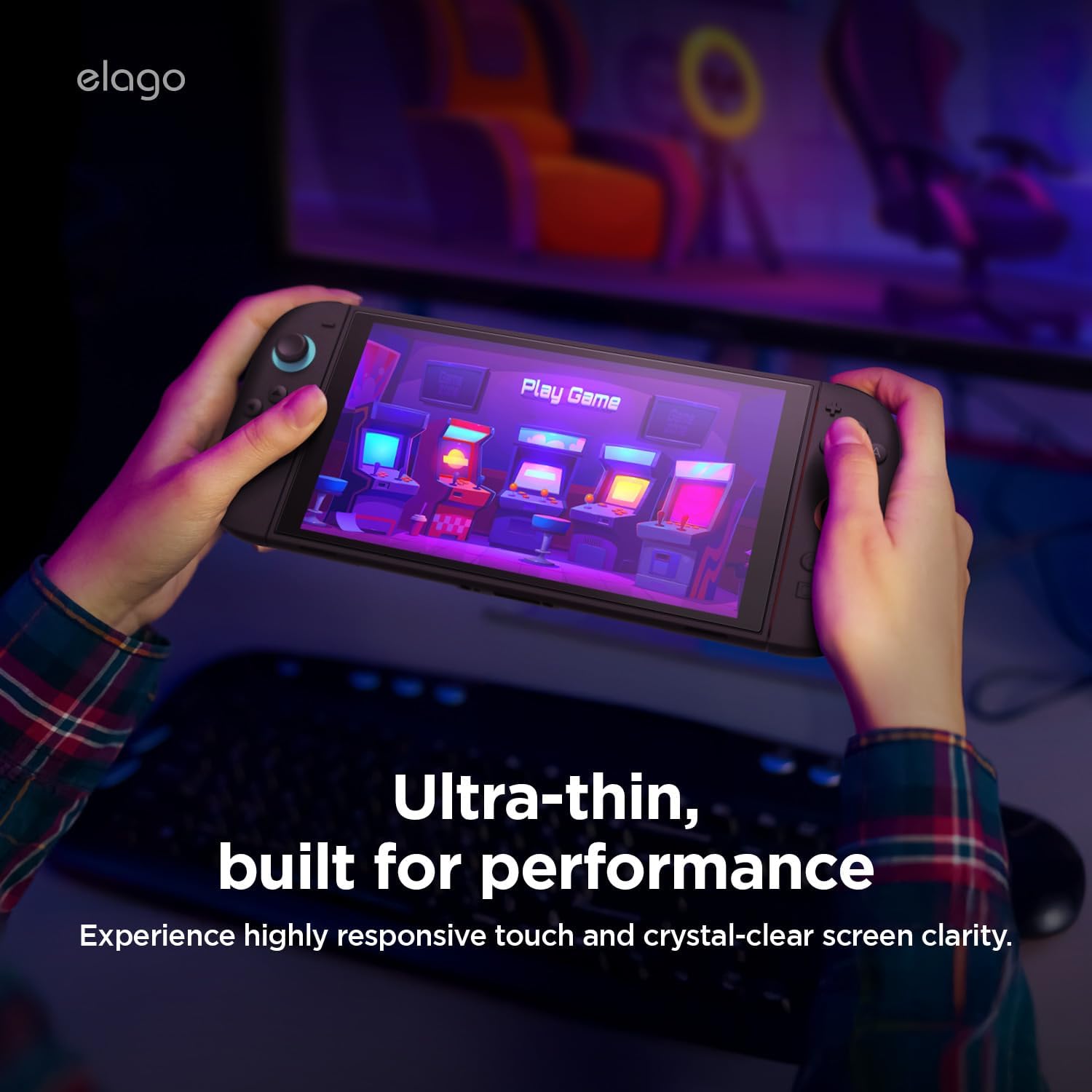 Thumbnail 2 de elago Protection d’écran en verre trempé pour Nintendo Switch 2, anti-rayures et anti-traces