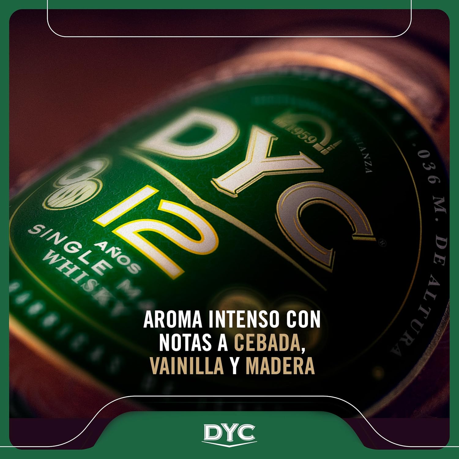 Detalle 2 de DYC 12 Single Malt 70 cl Whisky envejecido 12 años