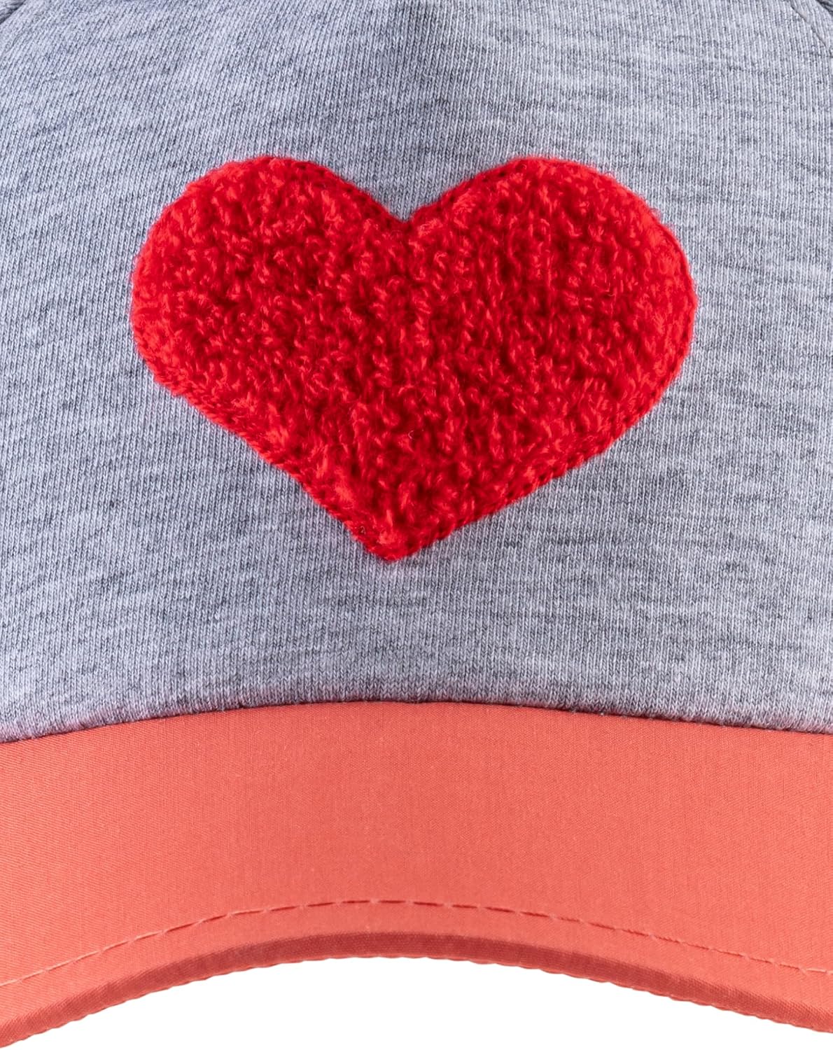 Detalle de Sterntaler Mädchen Baseballkappe Basecap Herz – Singlejersey Melange mit Herz-Stickerei