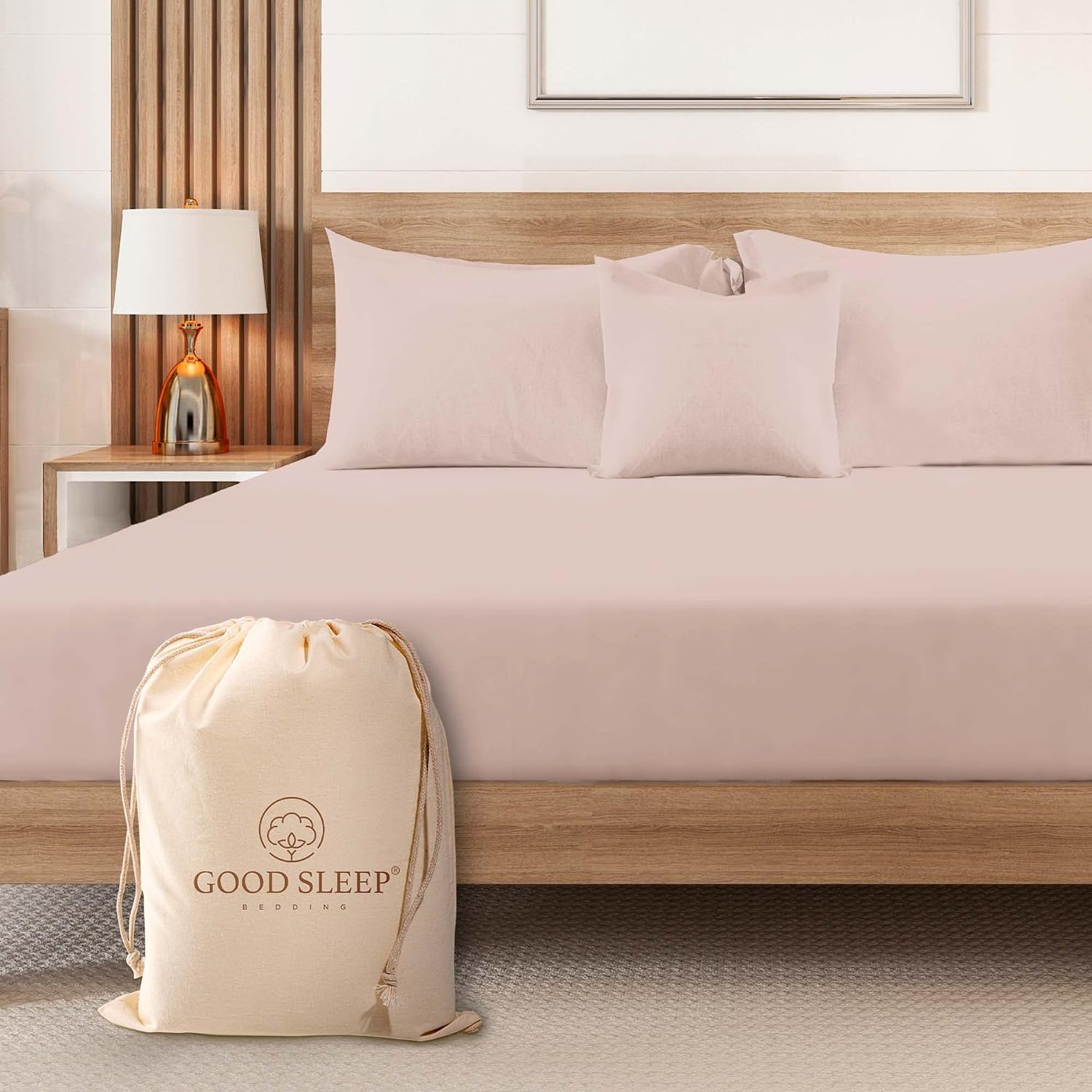 Thumbnail 6 de Luxury 100% Egyptian Cotton Fitted Sheet (Soft Sateen Weave) – 1000 TC, 41cm/16" deep fit, King, White