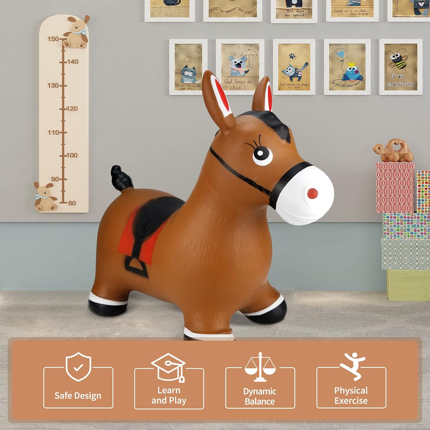 Thumbnail 4 de INPANY Bouncy Horse Hopper Toys