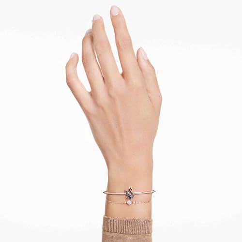 Detalle 1 de Swarovski Brazalete Swan cisne negro, baño oro rosa 💍