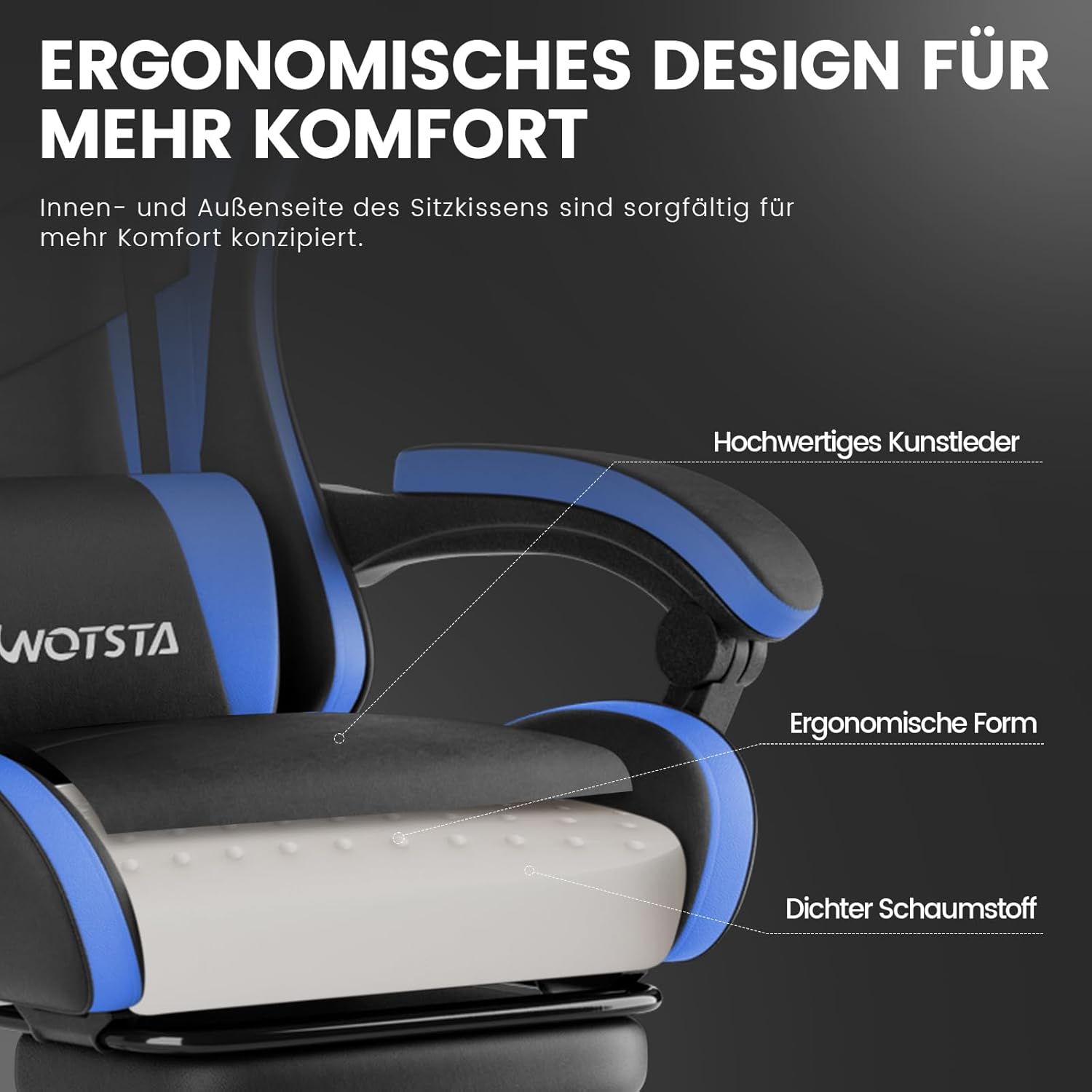 Detalle 2 de WOTSTA Gaming Chair 150 kg