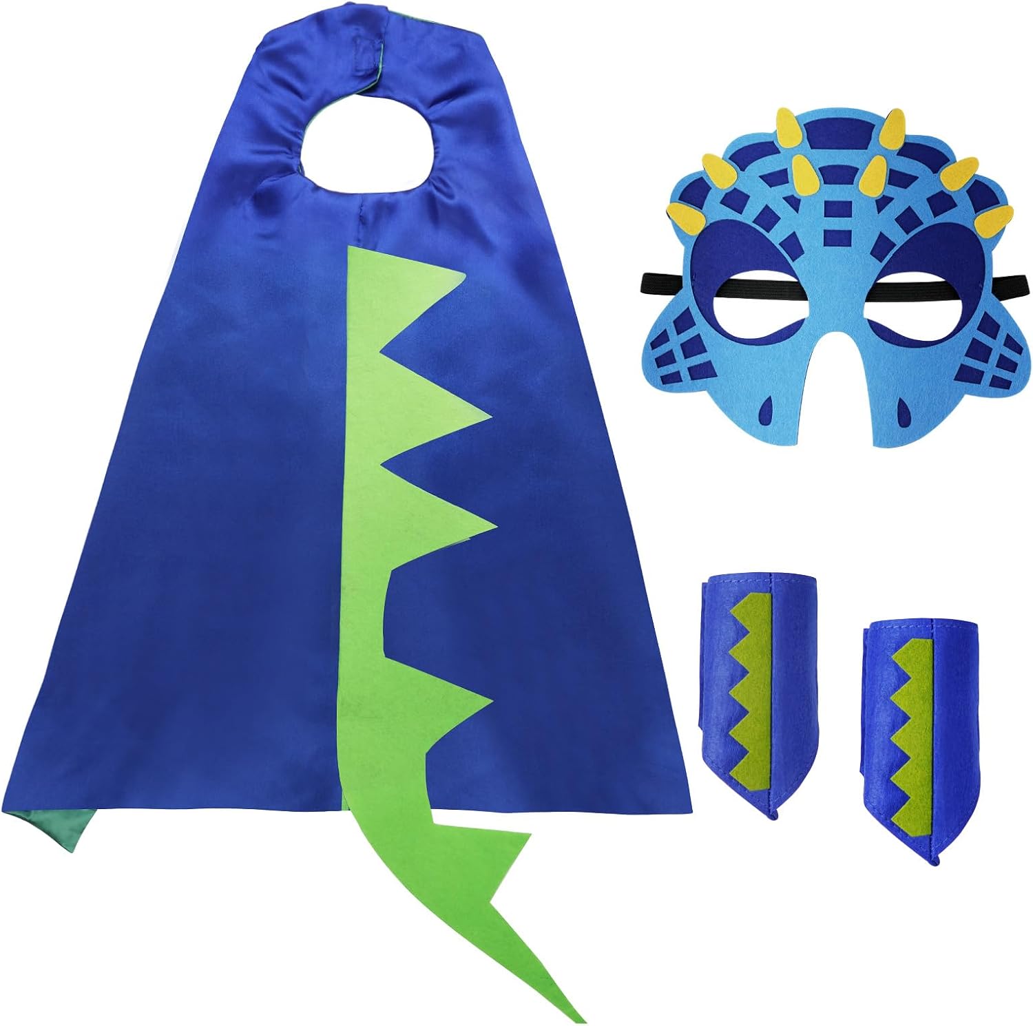 Detalle de AOMIG dinosauruscape voor kinderen met capuchon, masker en pailletten