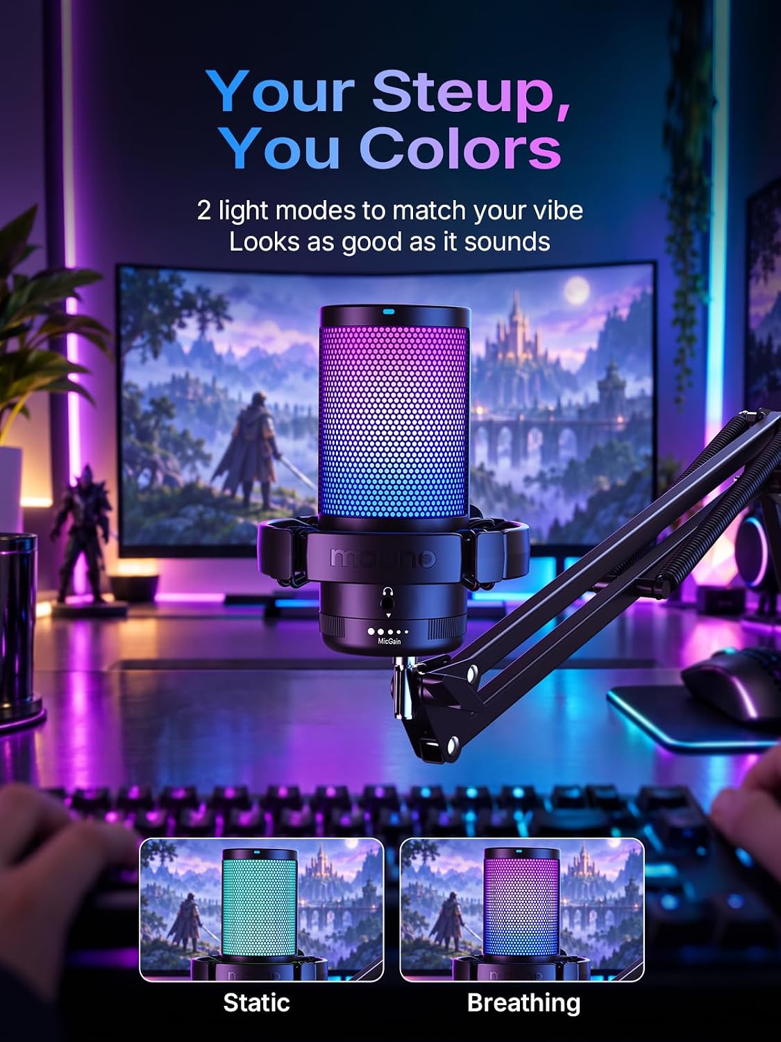 Detalle 2 de MAONO Gaming USB Microphone DGM20S
