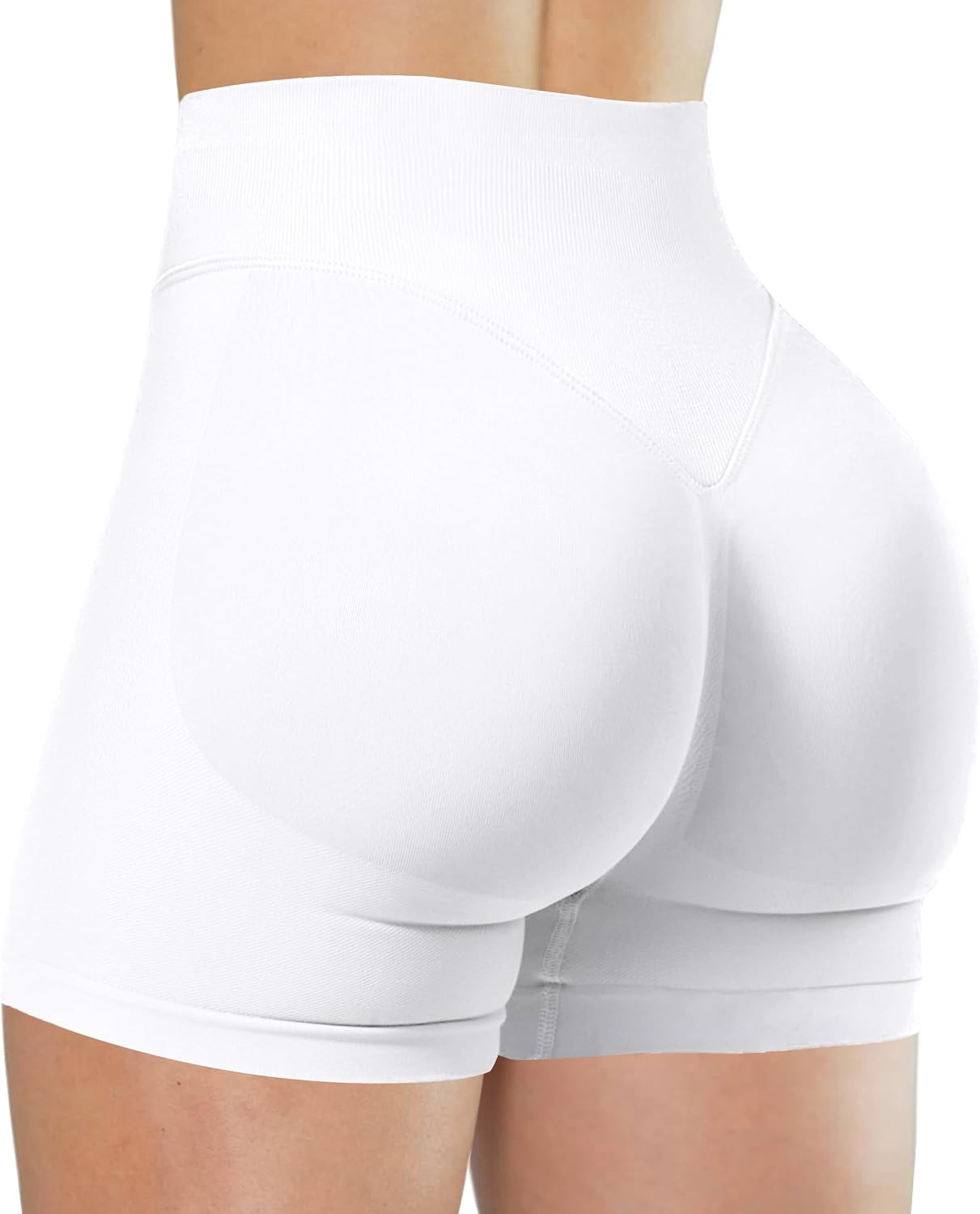 Detalle de Unthewe Seamless Scrunch Butt Lifting Workout Shorts (High-Waisted, Tummy Control)