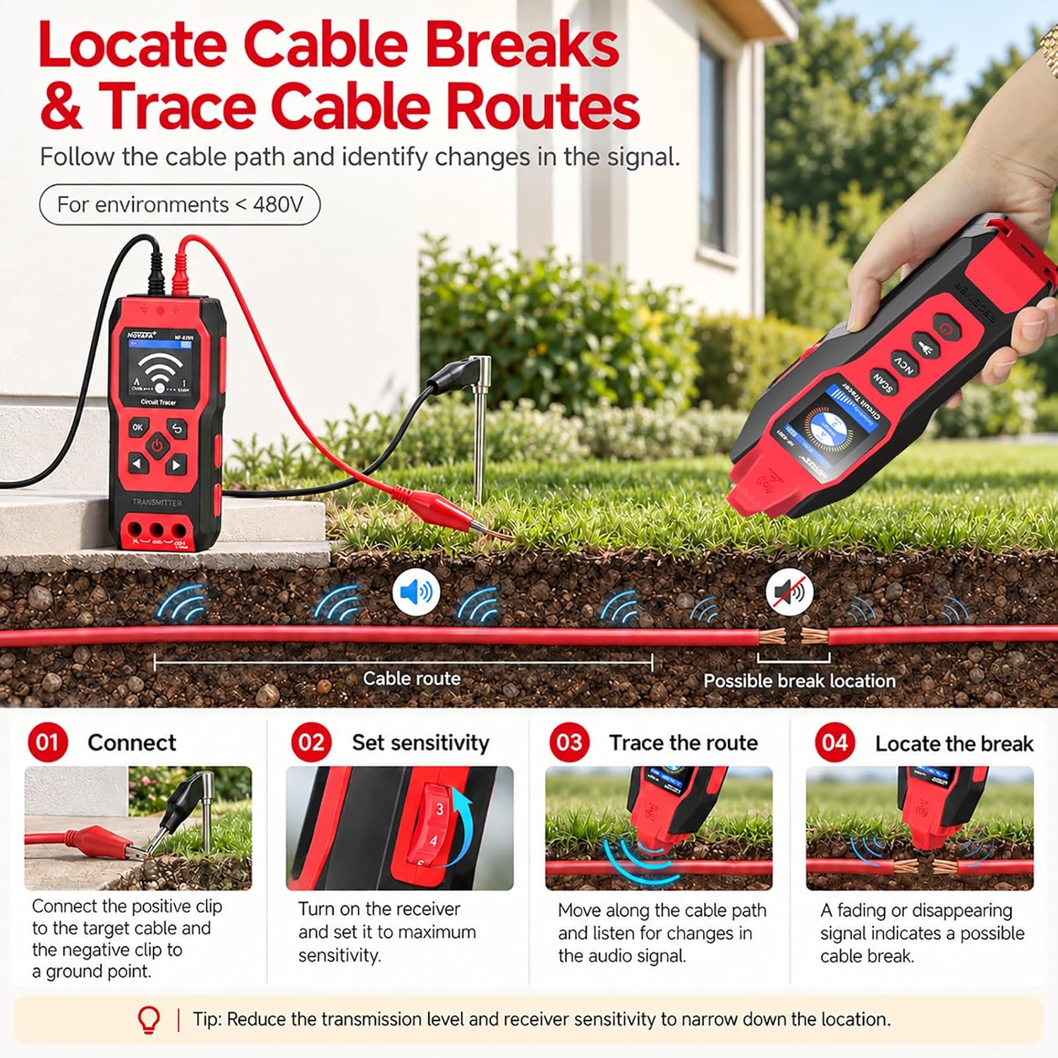Thumbnail 3 de NOYAFA NF-8301 Circuit Tracer — Underground Circuit Finder & Digital Multimeter