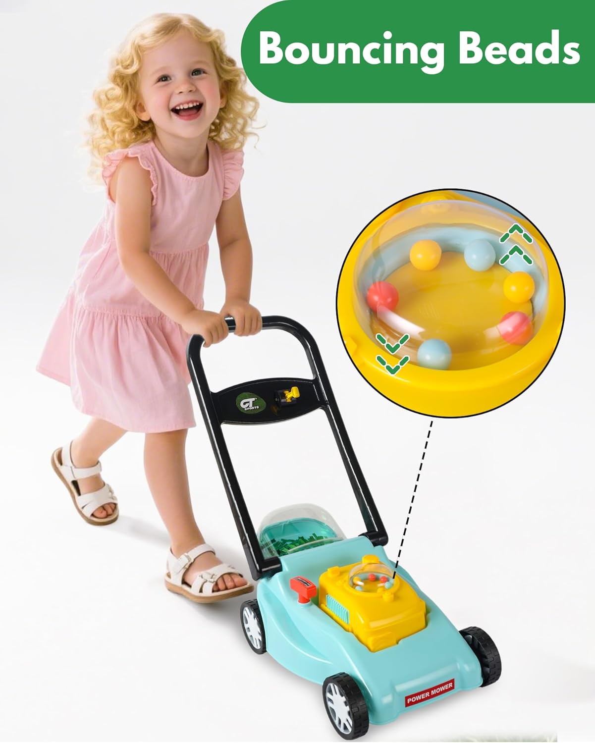 Thumbnail 4 de CT SPORTS Kids Lawn Mower: Realistic, Battery-Free Outdoor Toy (Blue)