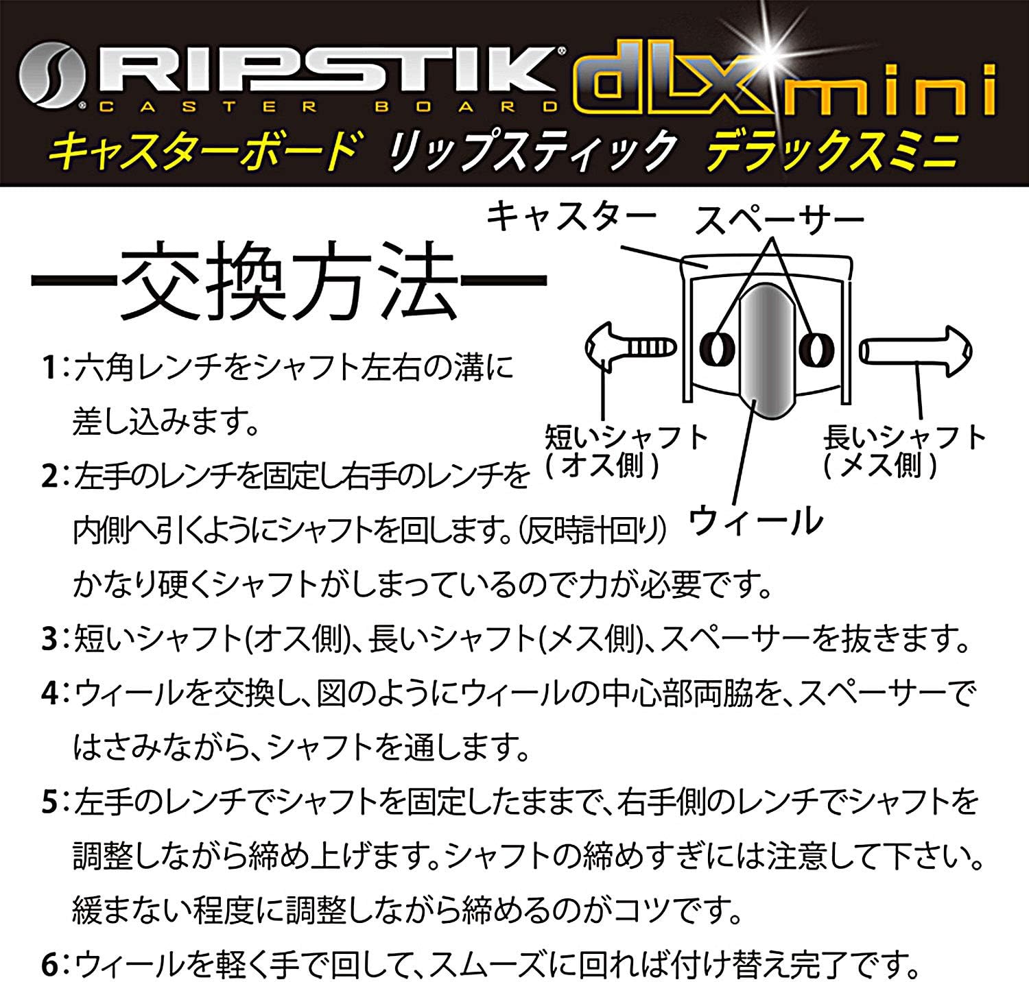 Detalle de ラングスジャパン(RANGS) リップスティックデラックスミニ純正交換用ウィール 68mm・ABEC-7