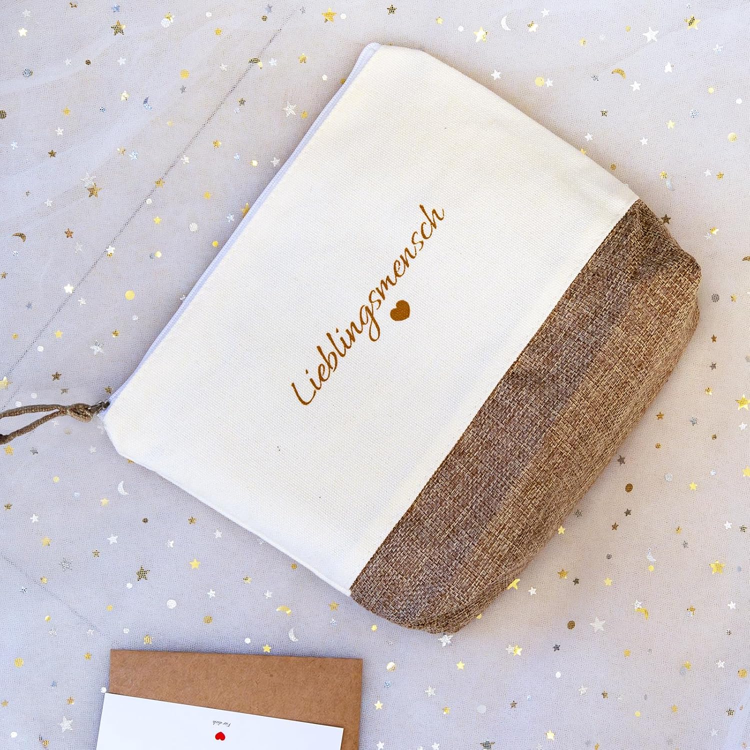 Detalle 2 de Kosmetiktasche Lieblingsmensch – Geschenkidee für Freundin, Mama, Schwester oder Partnerin