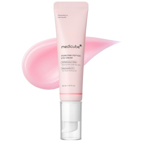 Detalle de medicube Salmon DNA PDRN Pink Peptide Eye Serum con niacinamida y retinol 99% – cuidado de ojos coreano