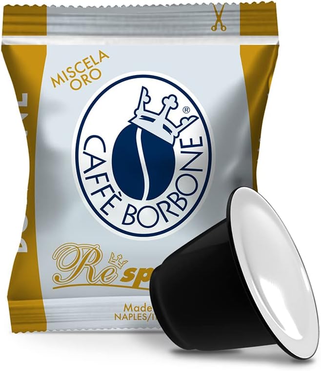 Detalle de Caffè Borbone Respresso Mélange Or – 50 Capsules compatibles Nespresso