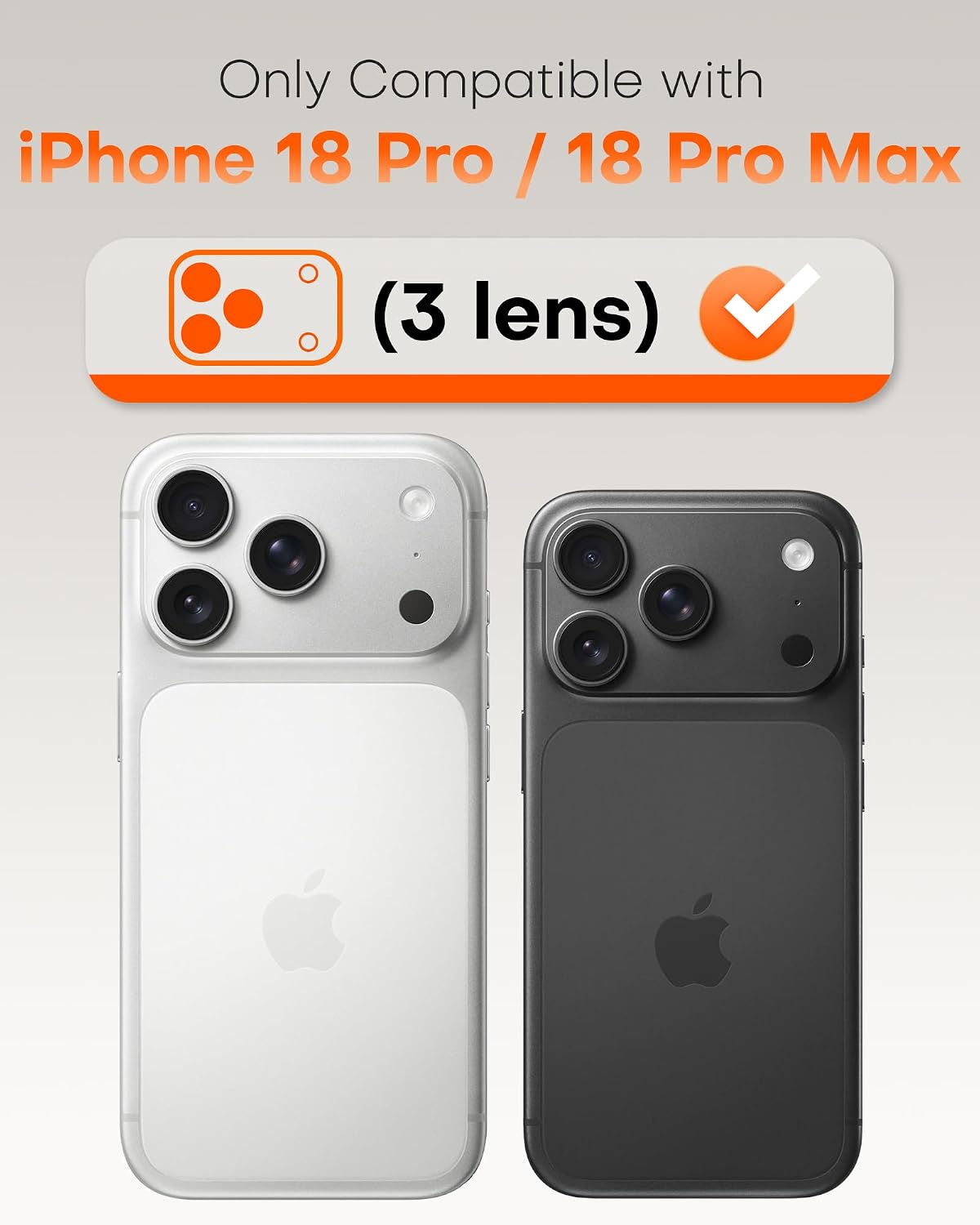 Detalle 2 de TOCOL osłona obiektywu do iPhone 18 Pro i Pro Max, szkło hartowane 9H, szara