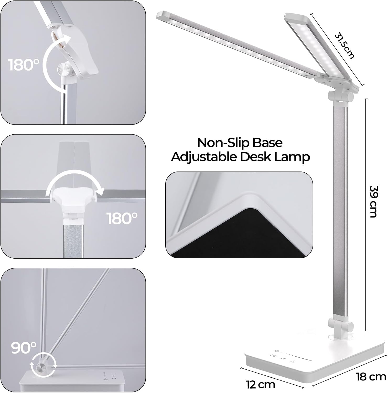 Thumbnail 2 de JVURICE LED Schreibtischlampe 15W Dimmbar Augenschutz