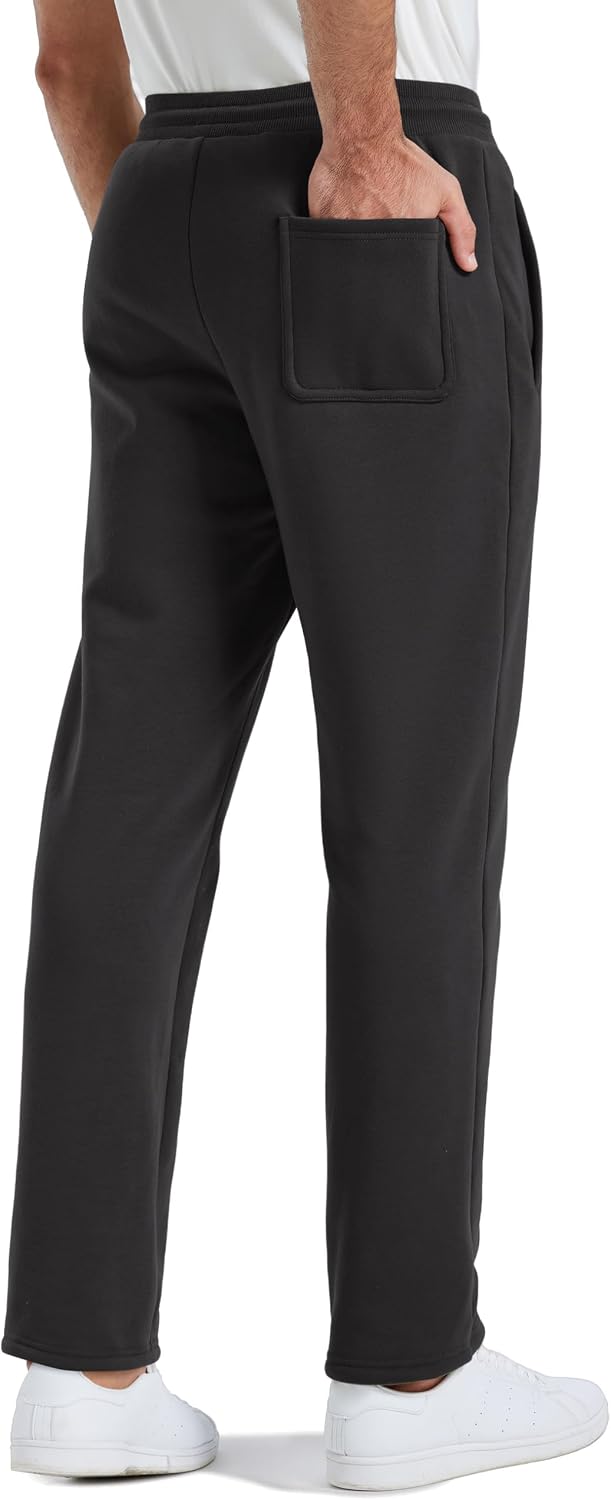 Thumbnail 6 de TACVASEN Men's Sherpa-Lined Sweatpants with Drawstring, Open Bottom