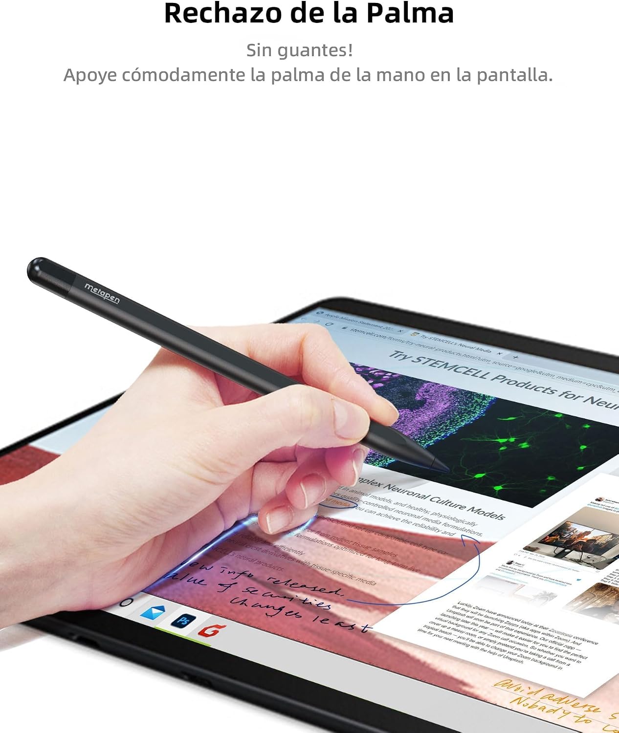 Detalle 2 de Metapen Lápiz M1 para Surface ✏️, Carga Rápida y Duradera