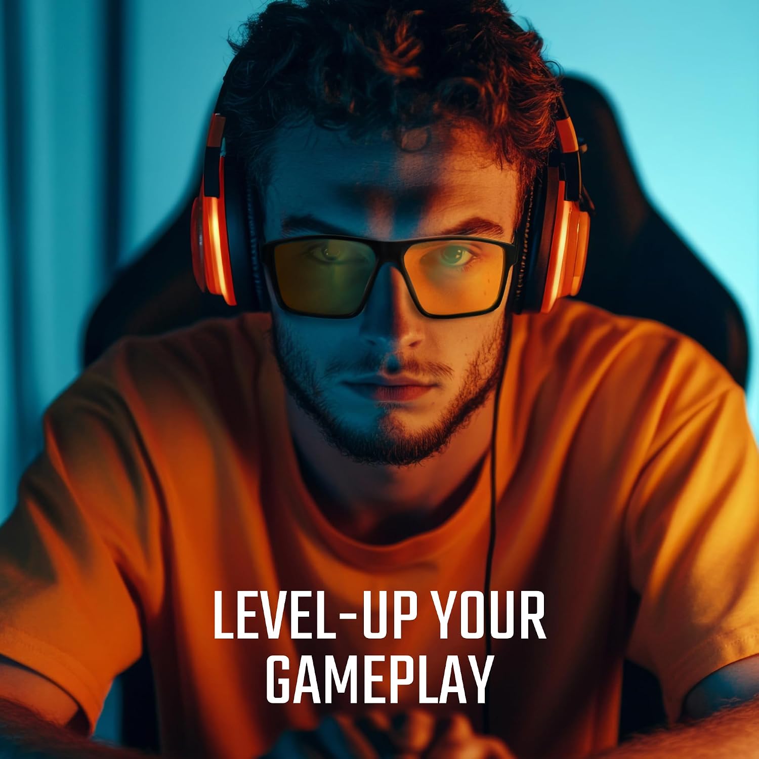 Detalle de Titan Gaming Glasses: Anti Blue Light Glasses for Men with UV400 Protection