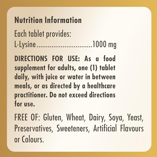 Detalle de SOLGAR Lysine 1000 mg, 50 Vegicaps – L-Lysine Supplement