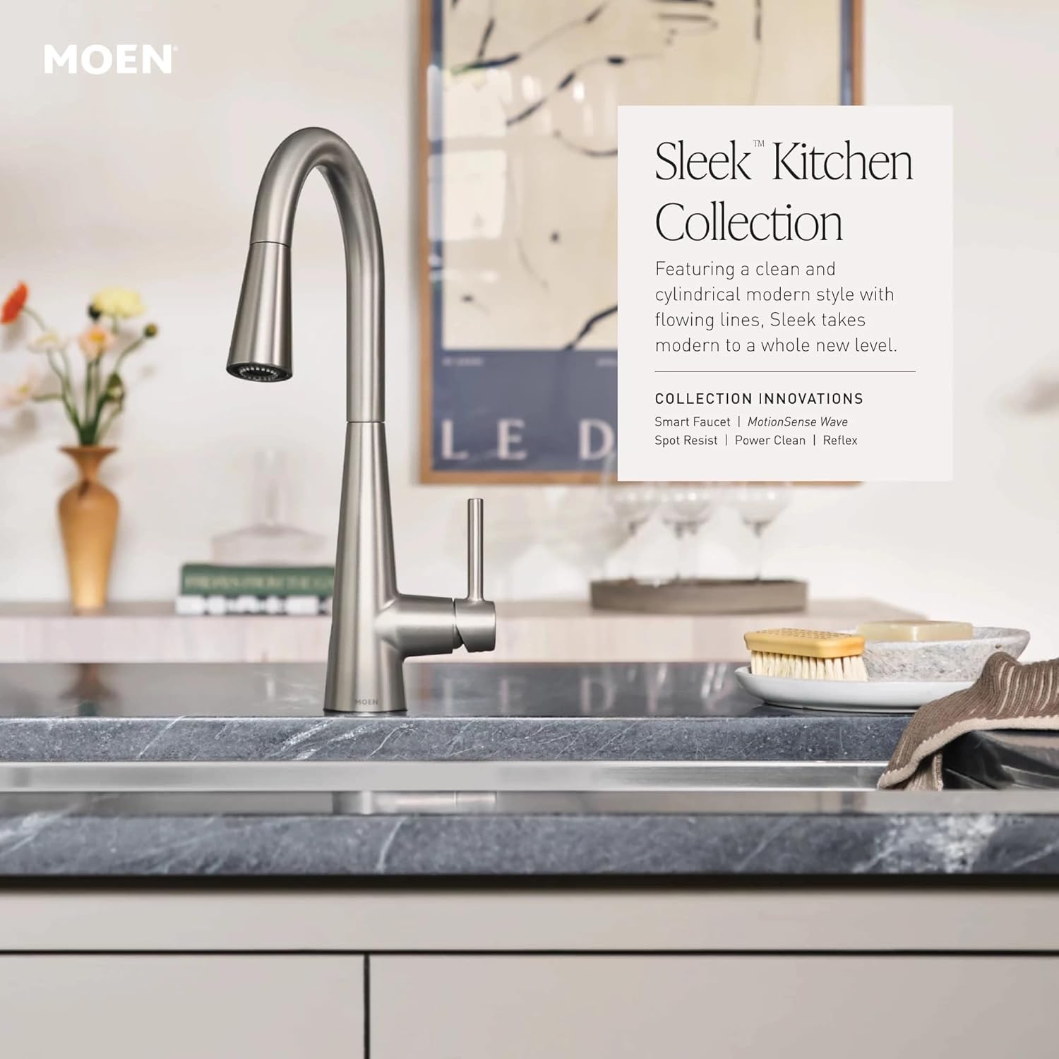 Thumbnail 5 de Moen Sleek 7864SRS Kitchen Faucet with PowerBoost ๐ฐ