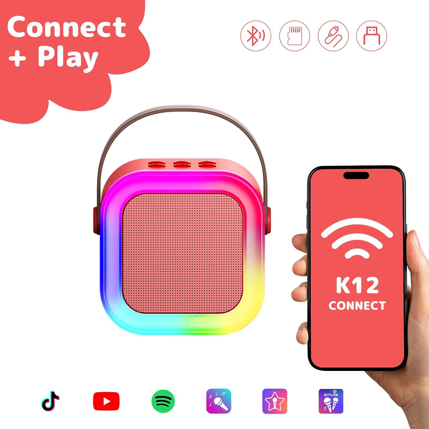 Detalle de Fede Karaoke 2 Micrófonos Mini Karaoke Infantil 5–10 h