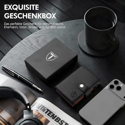 Thumbnail 7 de TENBST Geldbörse Herren – Slim Wallet mit Münzfach und RFID-Schutz