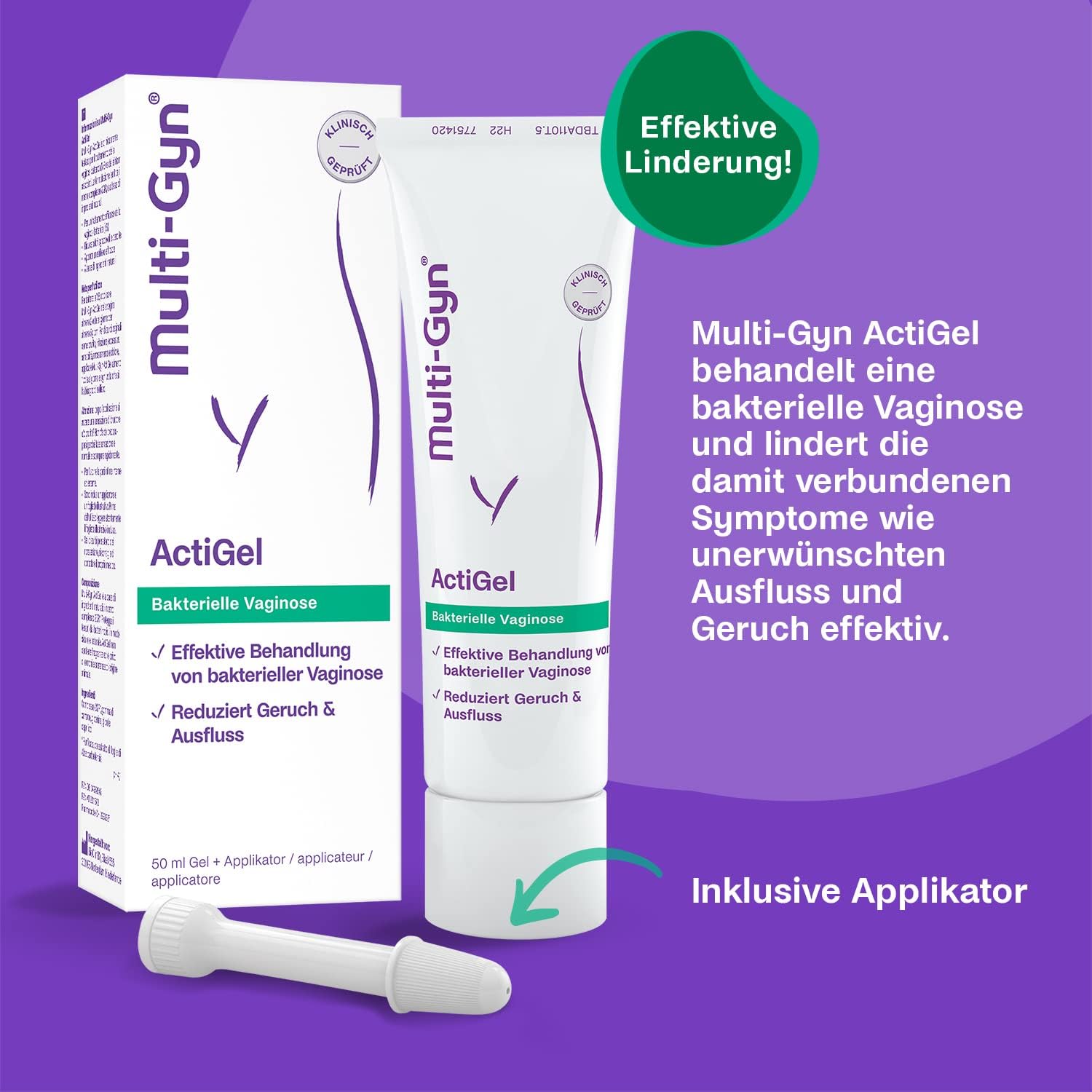 Detalle 2 de Multi-Gyn ActiGel – Behandlung und Vorbeugung bakterieller Vaginose (50 ml)