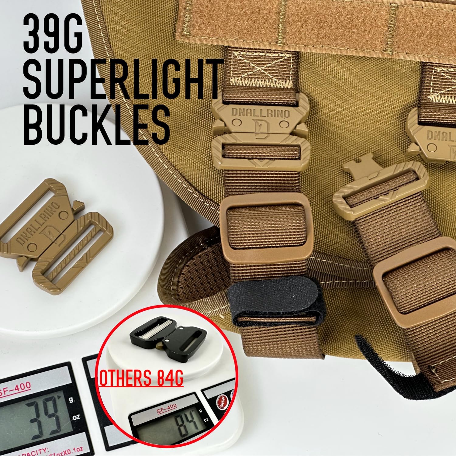 Detalle de DNALLRINO Tactical Dog Vest Size M