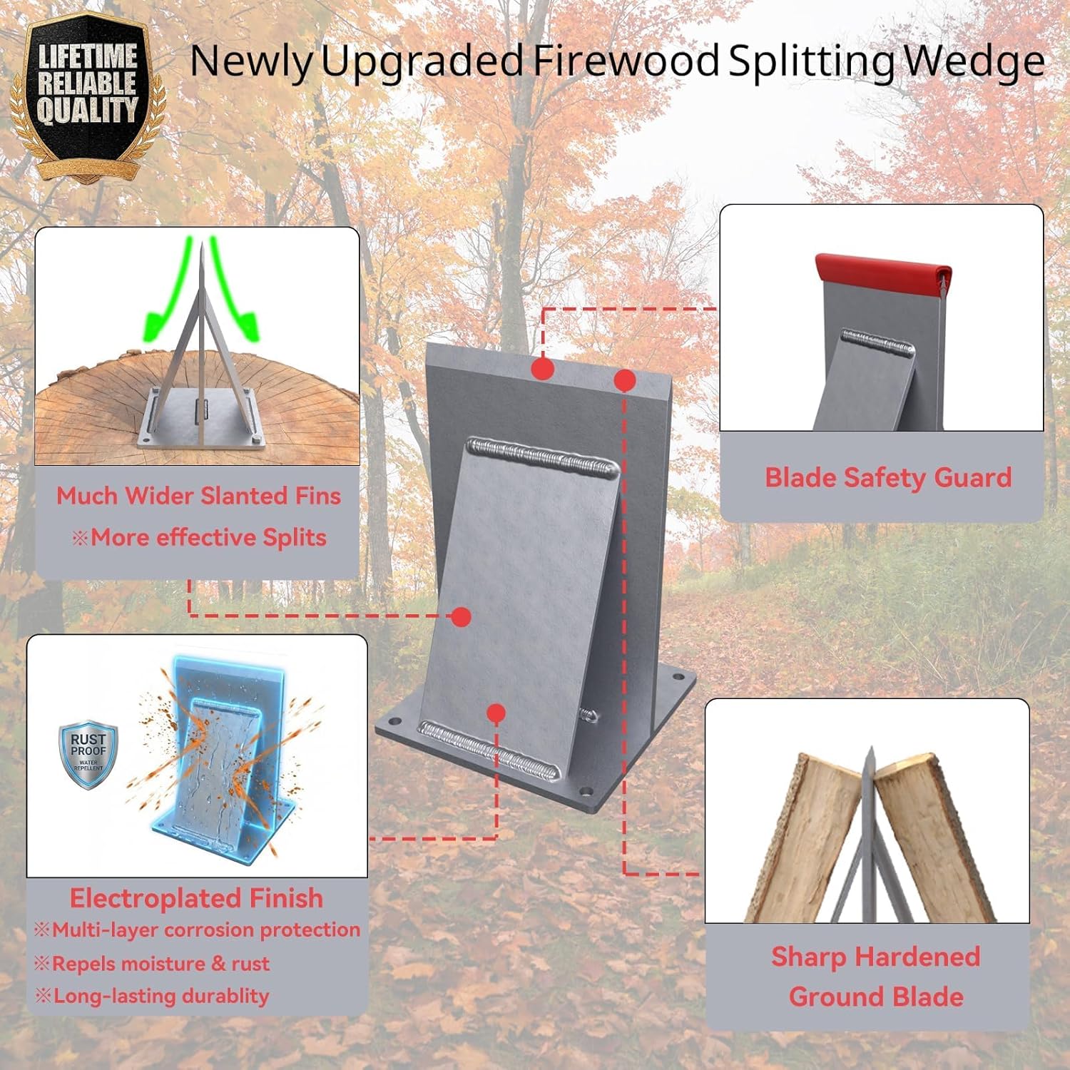 Thumbnail 2 de MEEPOCAN Firewood Splitter 7.3 lb