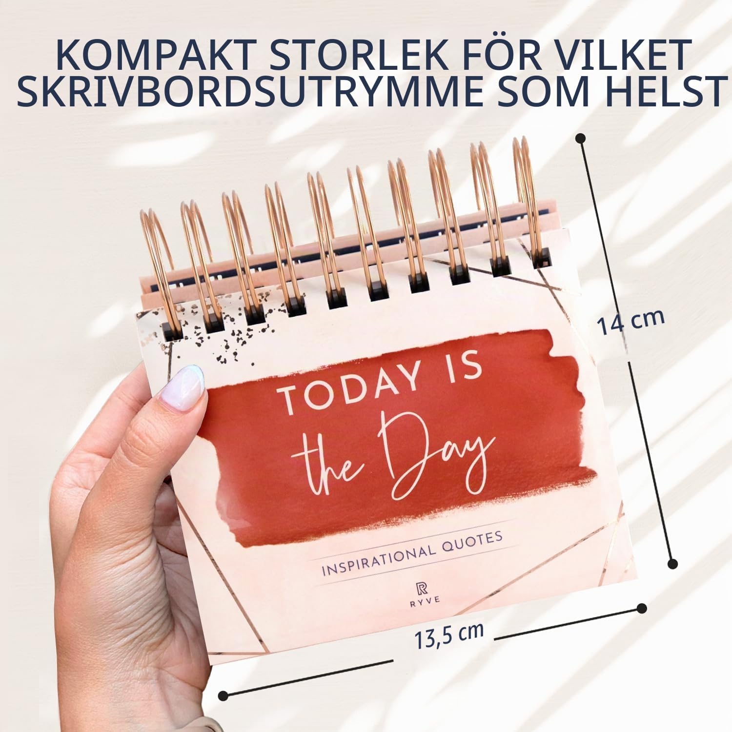 Detalle 2 de RYVE flipkalender med citat – odaterad skrivbordskalender i papper