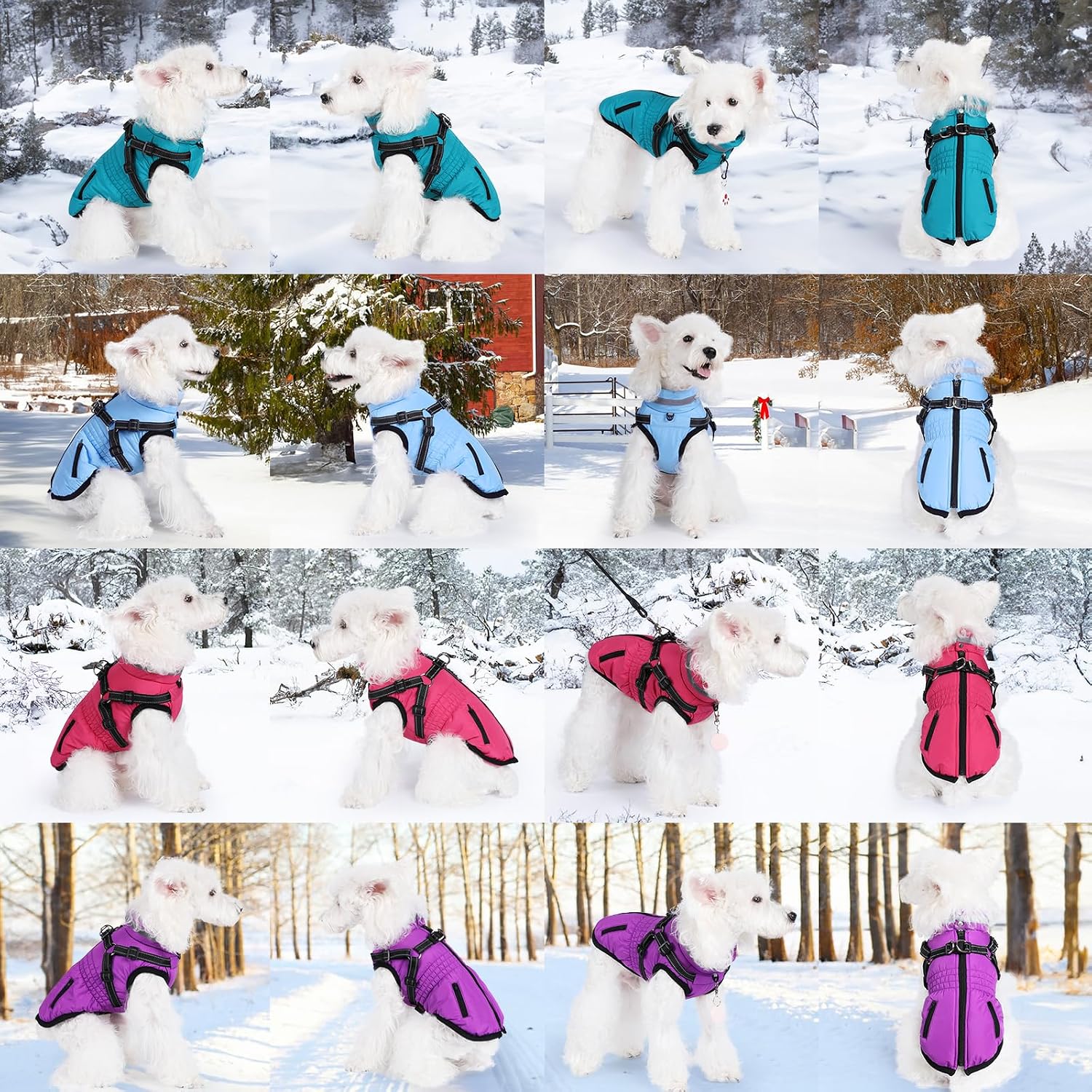 Thumbnail 4 de Poseca Dog Coat with Harness Waterproof jacket for dogs