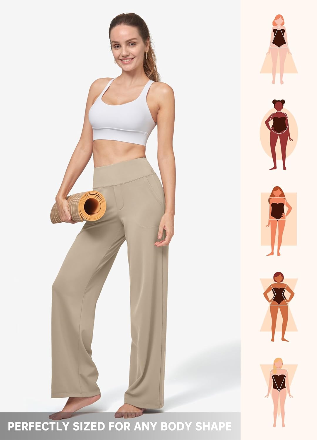 Thumbnail 5 de WILLIT Women’s Wide-Leg Yoga Pants Work Pants with Pockets (High Waist, 28"/30"/32")