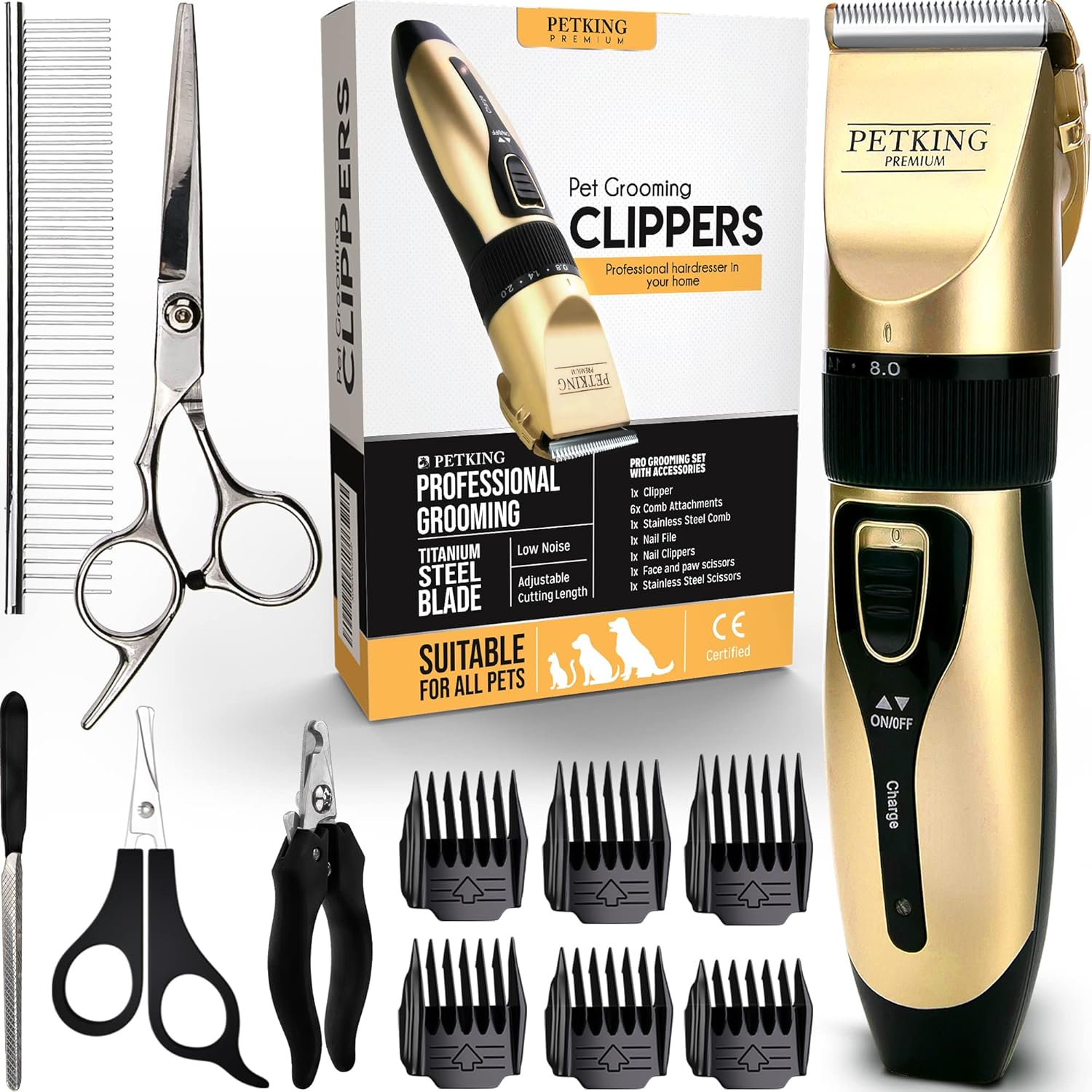 Detalle de PetKing Premium Dog Clippers: A Practical Grooming Kit for Home & Pro Use