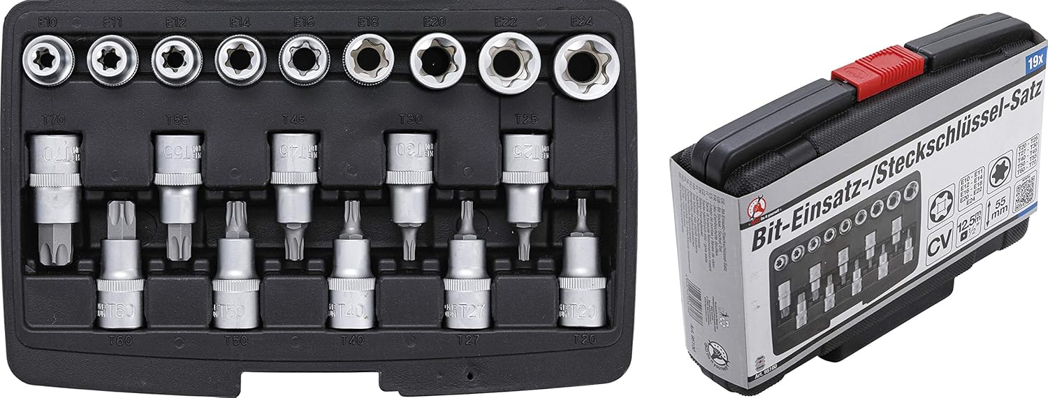 Thumbnail 6 de BGS DIY 95100 set bussole femmina con inserti Torx attacco quadro 12,5 mm (1/2”), 19 pezzi