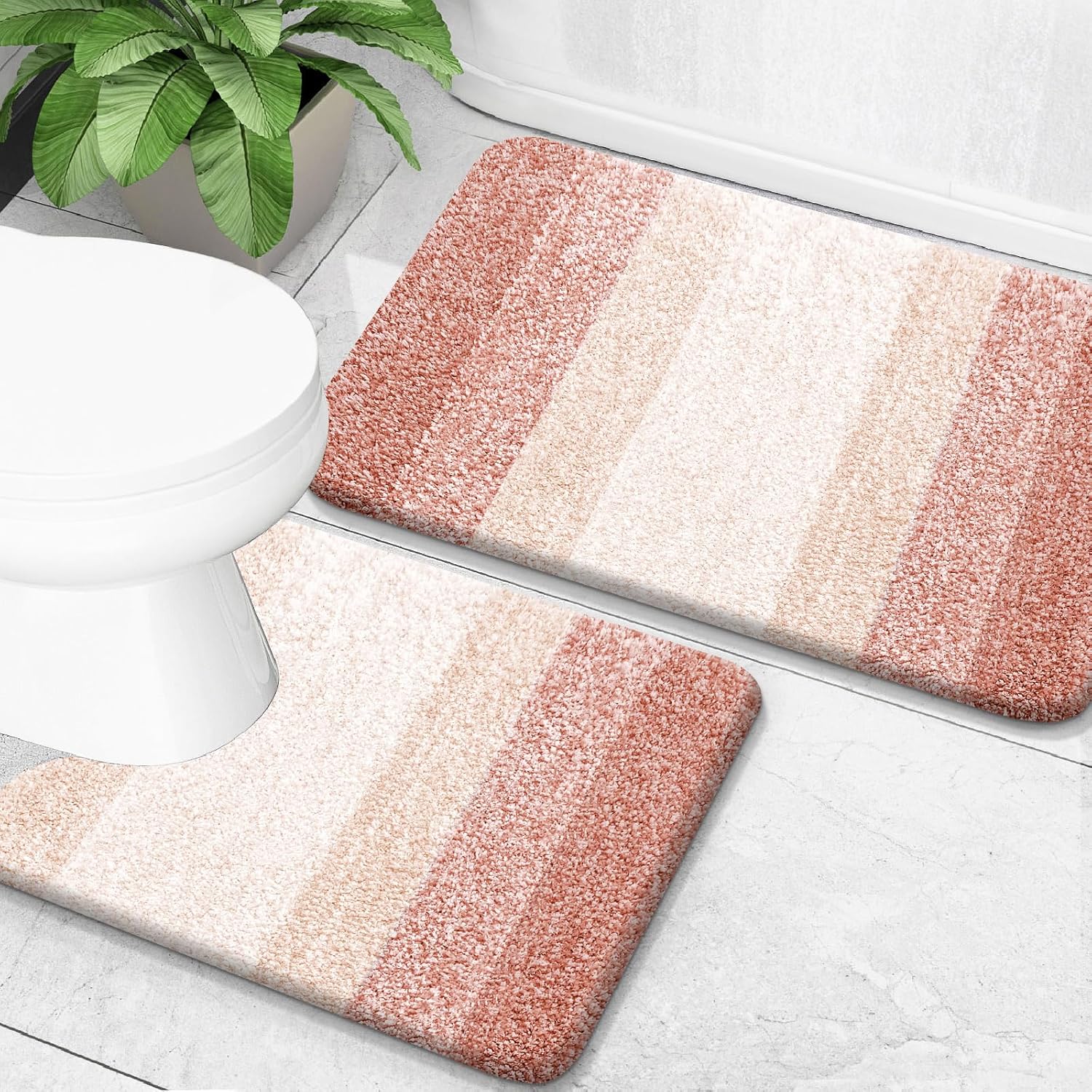 Thumbnail 6 de OLANLY Microfiber Bath Rug Set